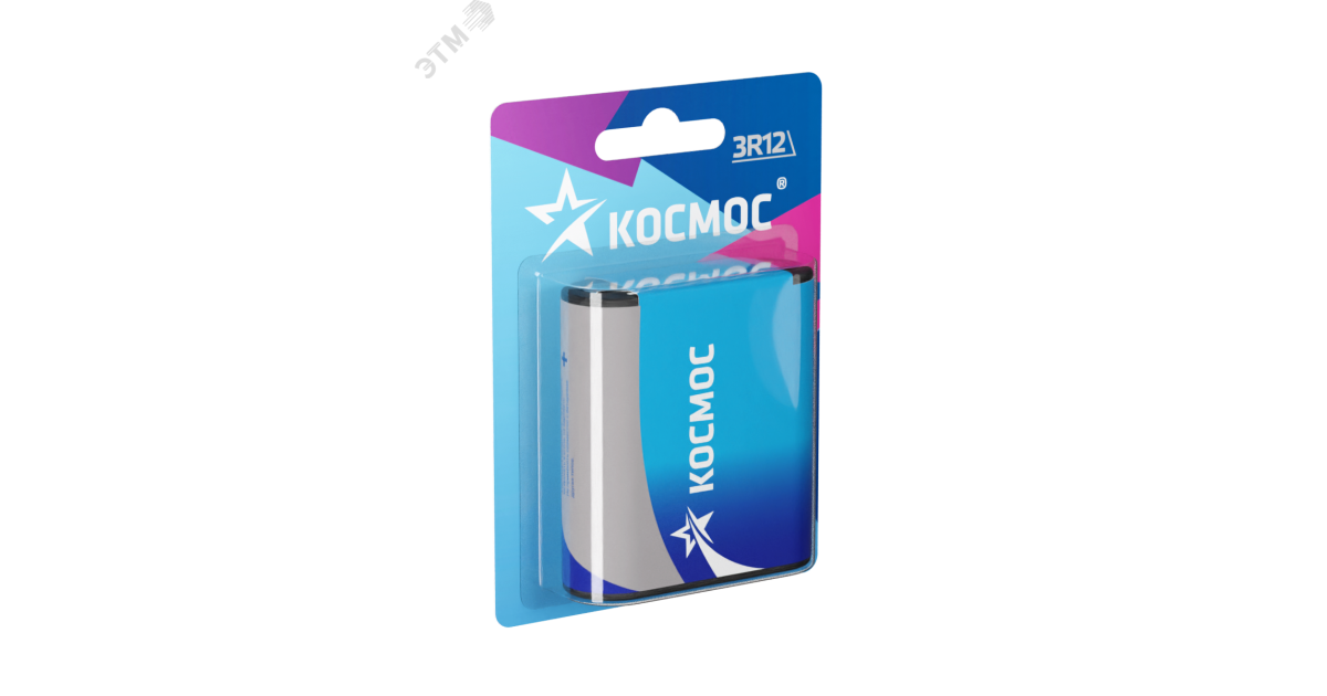 Купить Элемент питания солевой "квадрат" 3R12 1BL (блист.1шт) KOC3R121BL Космос оптом в Москве