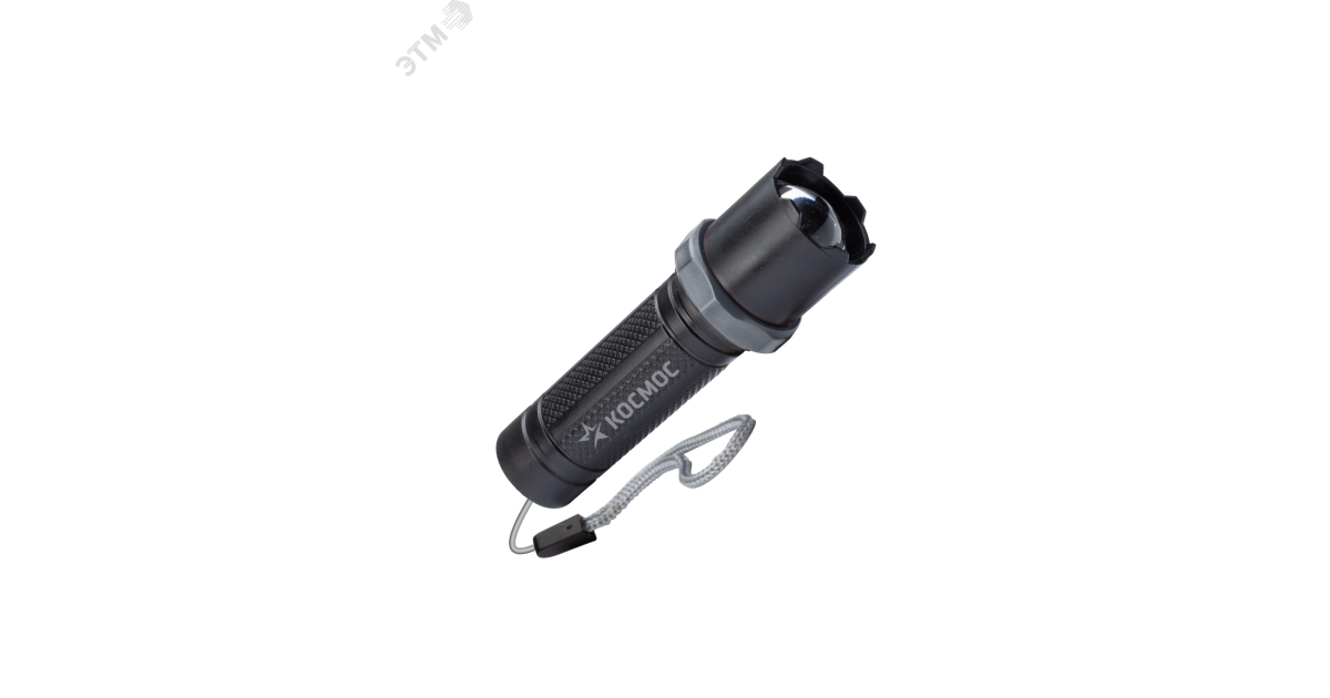 Купить Фонарь аккумуляторный ручной LED 1Вт линза зум аккум. Li-ion 14500 0.45А.ч USB-шнур ABS-пластик KOS117Lit Космос оптом в Москве