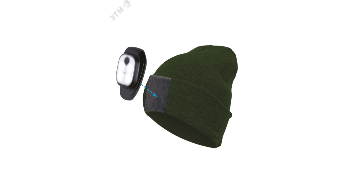 Купить Шапка с фонарем хакки свет красн. бел. KOCHat2_g Космос оптом в Москве