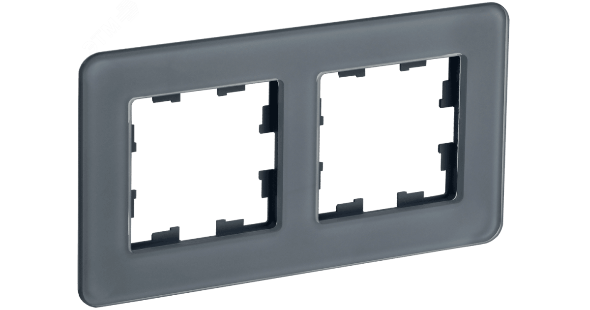 Купить BRITE Рамка 2-мест. РУ-2-2-Бр стекло графит RE BR-M22-G-41-K53 IEK оптом в Москве