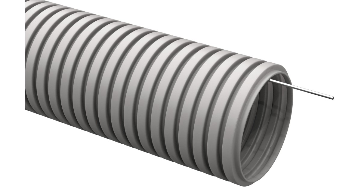 Купить ELASTA Труба гофр. тяжелая ПВХ d=20мм с зондом (100м) EA-TG23-121-020-100-K41 IEK оптом в Москве