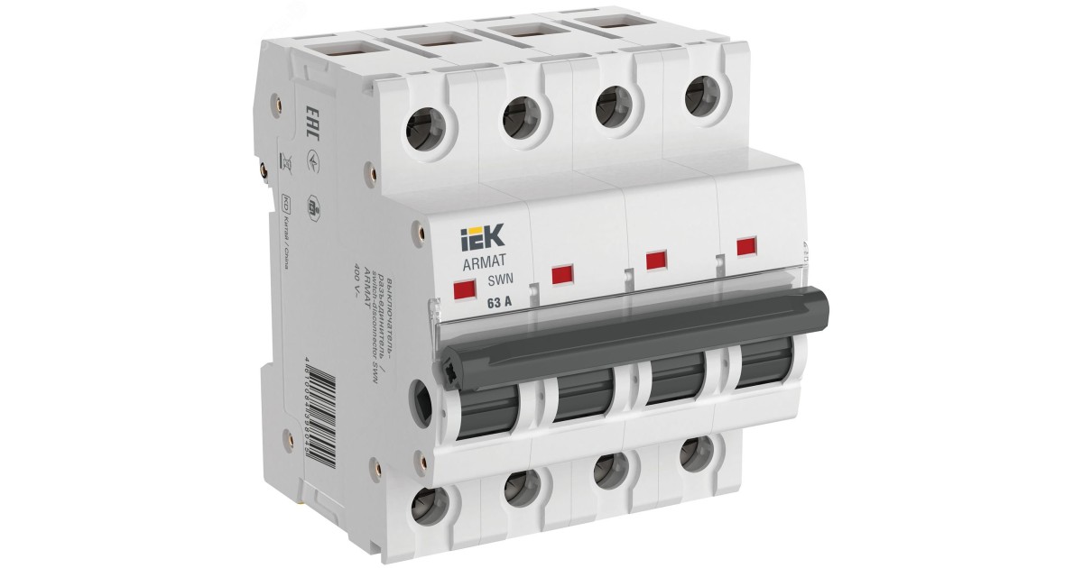Купить ARMAT Выключатель-разъединитель SWN 4P 63А AR-SWN-4-063 IEK оптом в Москве