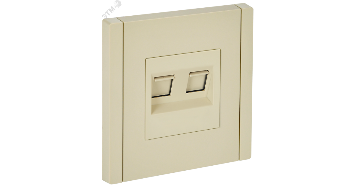 Купить FORTE&PIANO Розетка компьютерная двойная RJ45 кат.5E FP433 ваниль IEK FP-K20-1-K10 IEK оптом в Москве