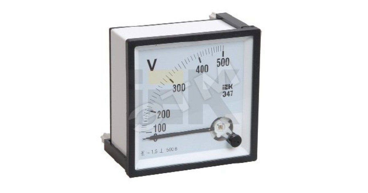 Купить Вольтметр Э47 72х72мм 500В кл. точн. 1.5 IPV10-6-0500-E IEK оптом в Москве