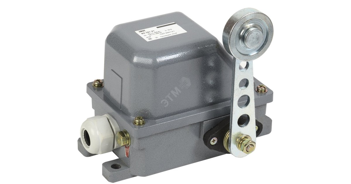 Купить Выключатель концевой КУ-701 У1 рычаг с роликом 10А IP44 2 эл. цепи KV-1-701-1 IEK оптом в Москве