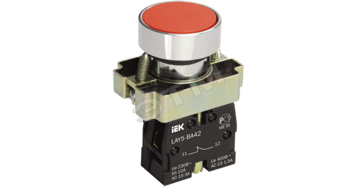 Купить Кнопка управления LAY5-BA61 без подсветки синяя 1з BBT60-BA-K07 IEK оптом в Москве