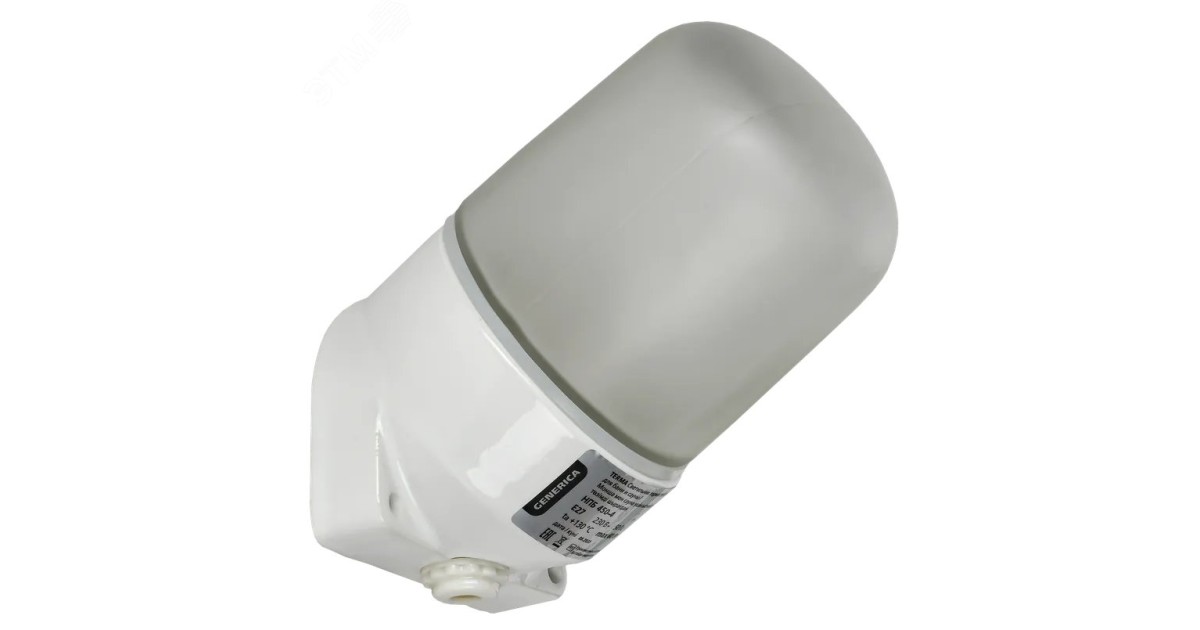 Купить TERMA Светильник термостойкий для бани и сауны НПБ 450-4 IP54 60Вт белый наклон GENERICA TA-NPB0-4504-060-K01-G IEK оптом в Москве