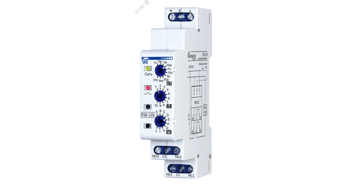 Купить Реле времени РЭВ 120 230/240В 3425601120 НовАтек-Электро оптом в Москве