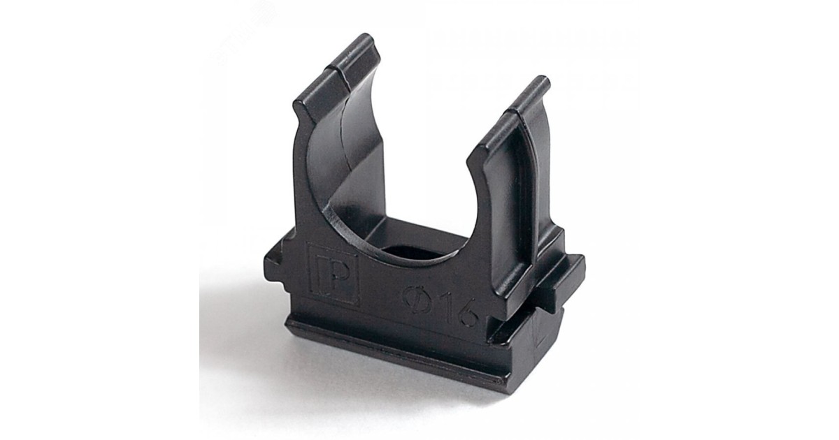 Купить Креп-ж-клипса для труб Полистирол черная д16 (100шт/2000шт уп/кор) PR.02716ч Промрукав оптом в Москве