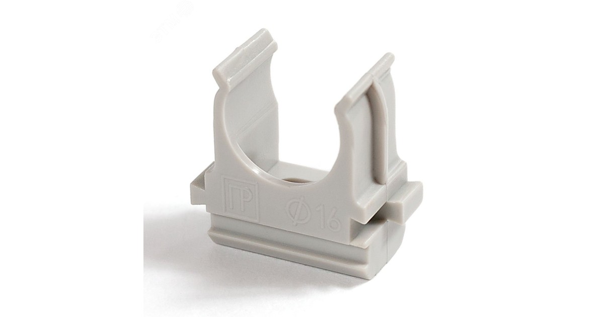 Купить Крепеж-клипса для труб д25 безгалогенная (HF)     атмосферостойкая серая (100шт/1000шт уп/кор PR13.0346 Промрукав оптом в Москве