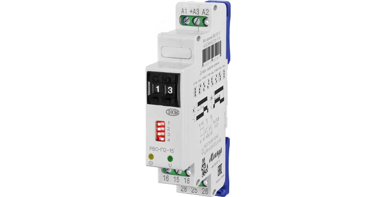 Купить Реле времени РВО-П2-15 0.1с-9.9ч 24В/220В УХЛ4 4640016932917 Меандр оптом в Москве