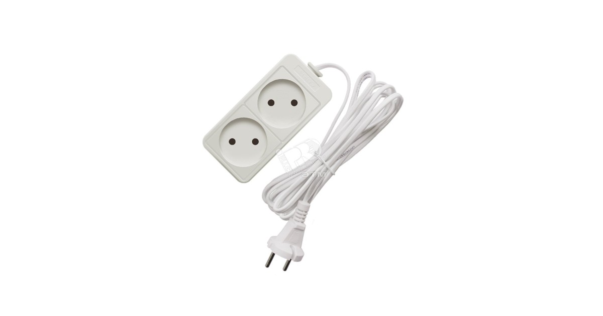 Купить Удлинитель бытовой ТМ Союз 1300 Вт 2 гнезда ШВВП 3м 481S-0203 УНИВЕРСАЛ оптом в Москве