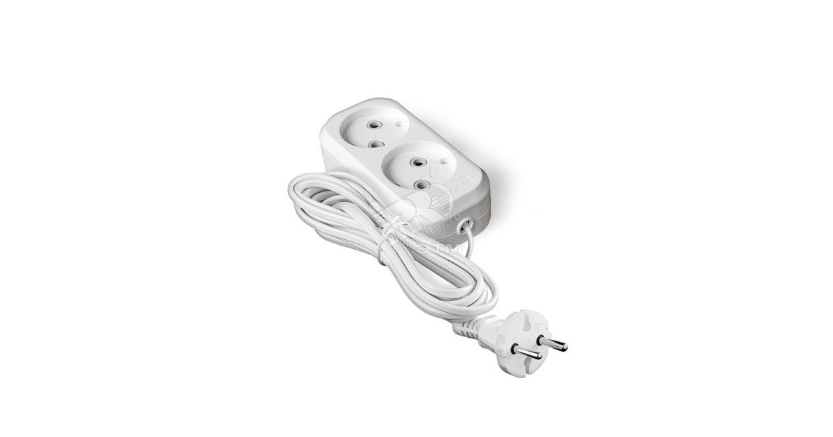 Купить Удлинитель бытовой У6-011 ШВВП 2-0.75 2 гнезда 3м 9631912 УНИВЕРСАЛ оптом в Москве