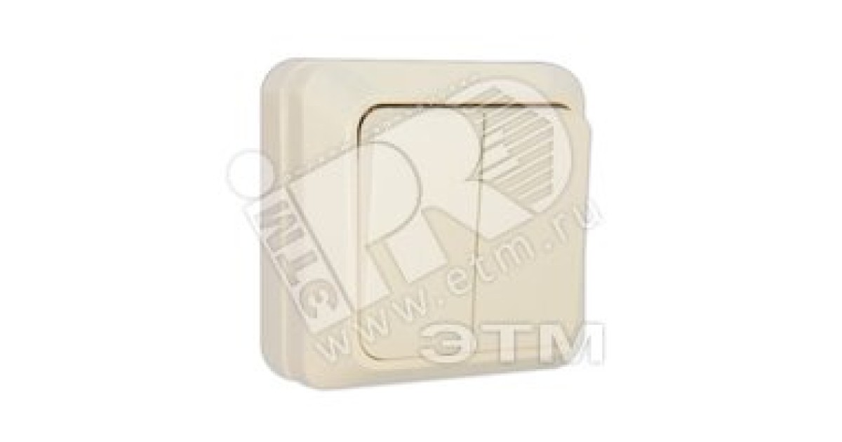 Купить Олимп Выключатель двухклавишный наружный бежевый Б-О0023 УНИВЕРСАЛ оптом в Москве