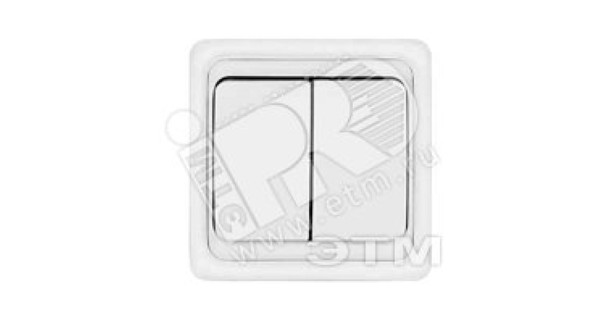 Купить Валери Выключатель двухклавишный белый скрытый В0023 УНИВЕРСАЛ оптом в Москве