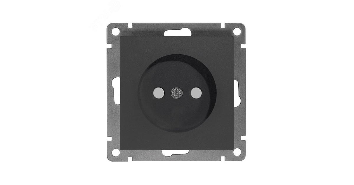 Купить Розетка одноместная UNIVersal серия Афина б/з, з/ш, с/у, 16А, 220В, графит (еврослот), механизм A0047-Gr УНИВЕРСАЛ оптом в Москве