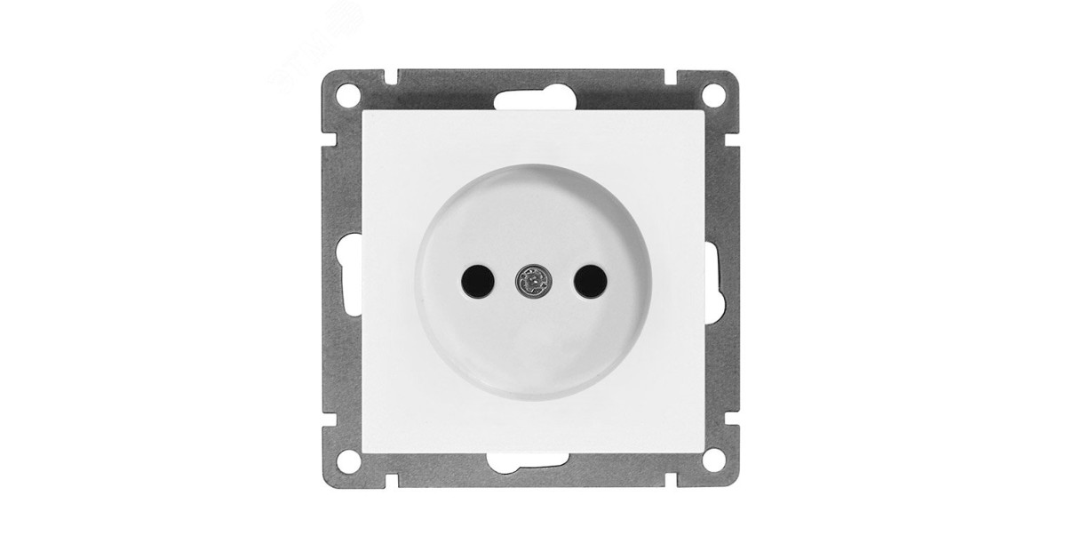 Купить Розетка одноместная UNIVersal серия Афина б/з, с/у, 16А, 220В, белая (еврослот), механизм A0022 УНИВЕРСАЛ оптом в Москве