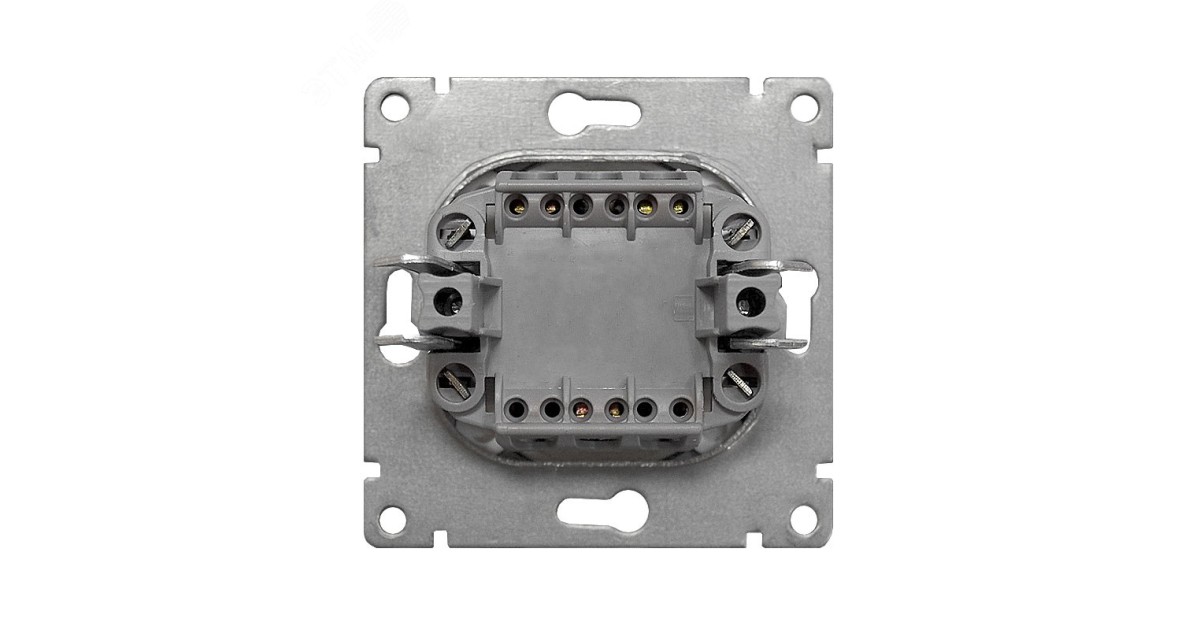 Купить Выключатель двухклавишный с подсветкой UNIVersal серия Афина , с/у, 10А, 220В, механизм, белый (еврослот) A0123 УНИВЕРСАЛ оптом в Москве