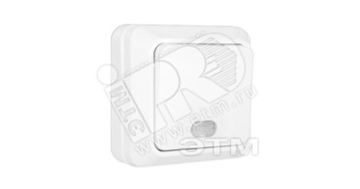 Купить Олимп Выключатель одноклавишный с подсветкой белый наружный О0121 УНИВЕРСАЛ оптом в Москве