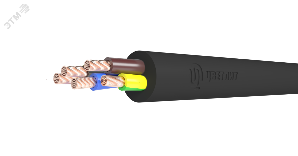 Купить Кабель КГ-ХЛ 5х6 (N PE) 220/380-3 (м) 00-00142815 Цветлит оптом в Москве