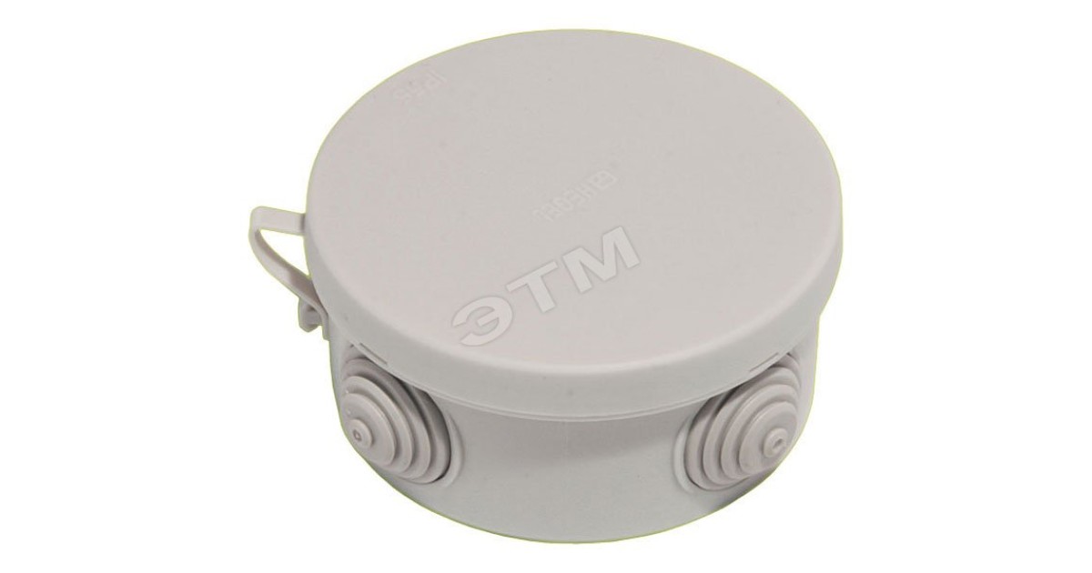 Купить Hegel Коробка разветвительная д/откр монтажа с 4 мембранными вводами, внутр разм 85x40 мм, круг, IP55 HEGEL оптом в Москве