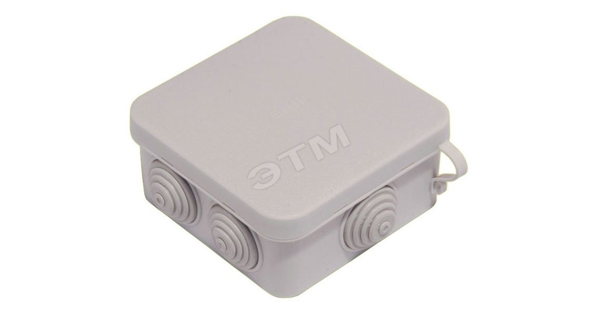 Купить Коробка распределительная 85х85х40мм IP55 индивидуальная упаковка КР2603-И HEGEL оптом в Москве