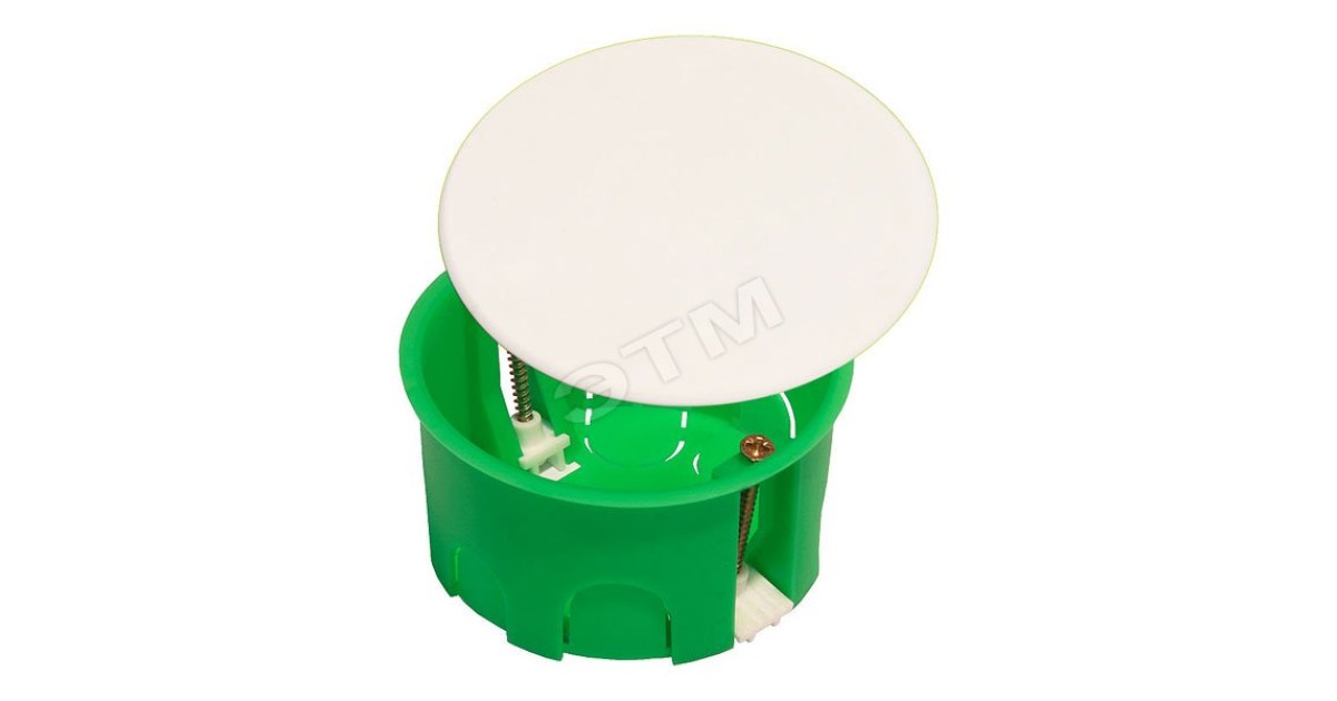 Купить Hegel Коробка разветвительная д/полых стен с крышкой, внутр разм 86х45 мм, ниша:80х45 мм, круг, пласт. лапки, IP30 HEGEL оптом в Москве