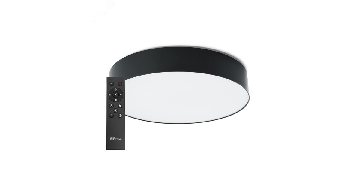 Купить Светильник светодиодный ДБО-60w 3000-6500К max 3600Лм управляемый черный 48066 Feron оптом в Москве