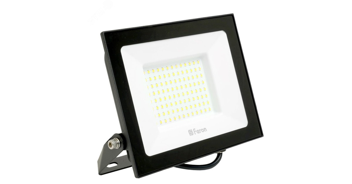 Купить Прожектор светодиодный ДО-100w 4000К 9500Лм IP65 черный 48108 Feron оптом в Москве