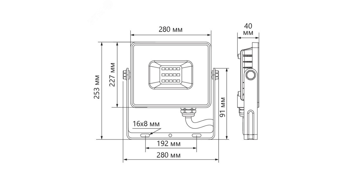 Купить Прожектор светодиодный ДО-150w 4000К 14250Лм IP65 черный 48109 Feron оптом в Москве