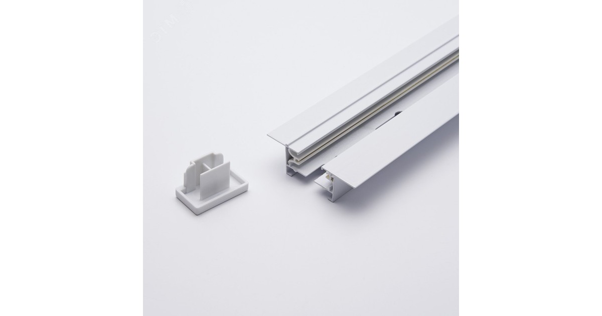 Купить Шинопровод встраиваемый для трековых светильников 3м белый (в наборе токовод заглушка крепление) 10355 Feron оптом в Москве