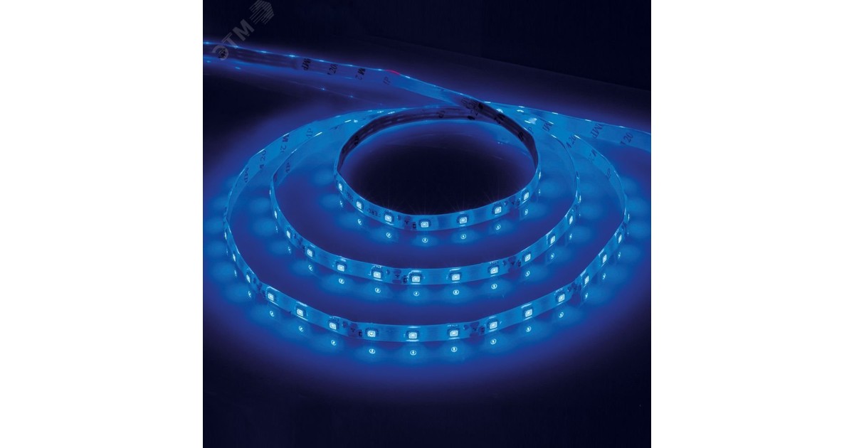 Купить Лента светодиодная LEDх60/м 5м 4.8w/m 12в синий 27673 Feron оптом в Москве