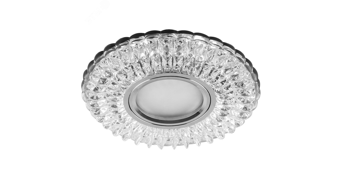 Купить Светильник ИВО-50w G5.3 со светодиодной подсветкой 4000К прозрачный хром 29470 Feron оптом в Москве