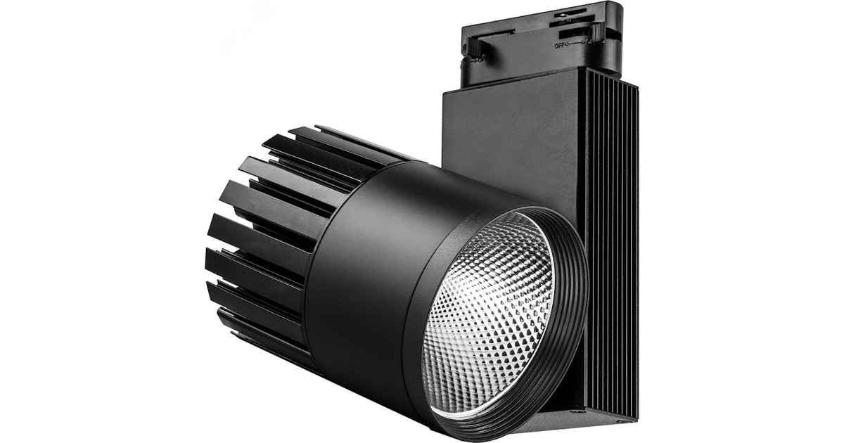 Купить Светильник светодиодный трековый на шинопровод ДПО-30w 4000К 2700Лм черный 29694 Feron оптом в Москве