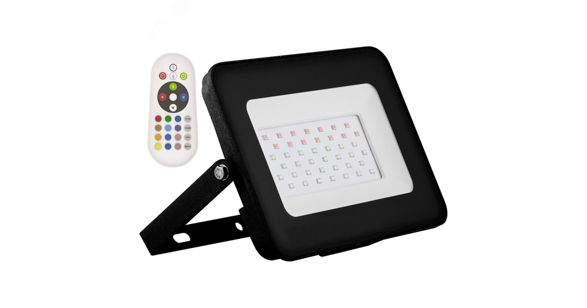 Купить Прожектор светодиодный ДО-50w RGB с пультом дистанционного управления IP65 29703 Feron оптом в Москве