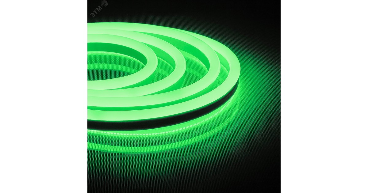 Купить Лента светодиодная LEDх144/м 1м 12w/m 220в IP67 зеленый неоновая 32714 Feron оптом в Москве