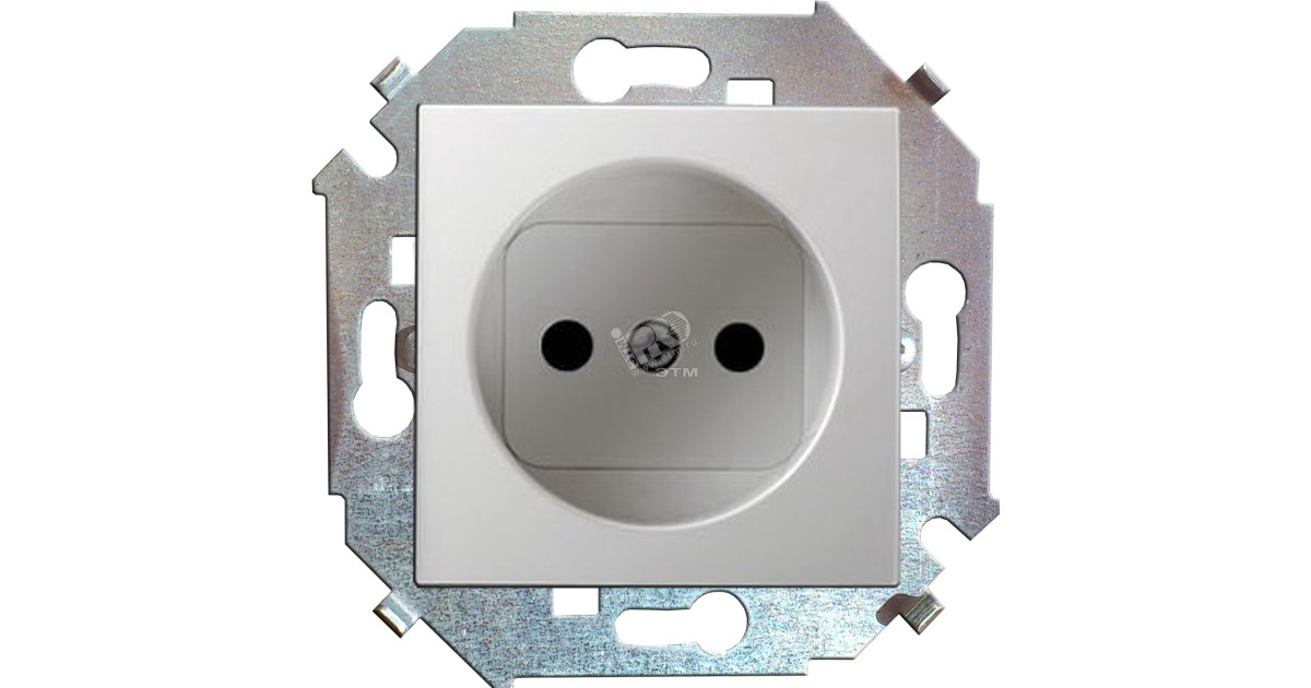 Купить Розетка 1-м СП 15 16А IP20 250В без заземл. винтов. клеммы механизм бел. 1591431-030 Simon оптом в Москве