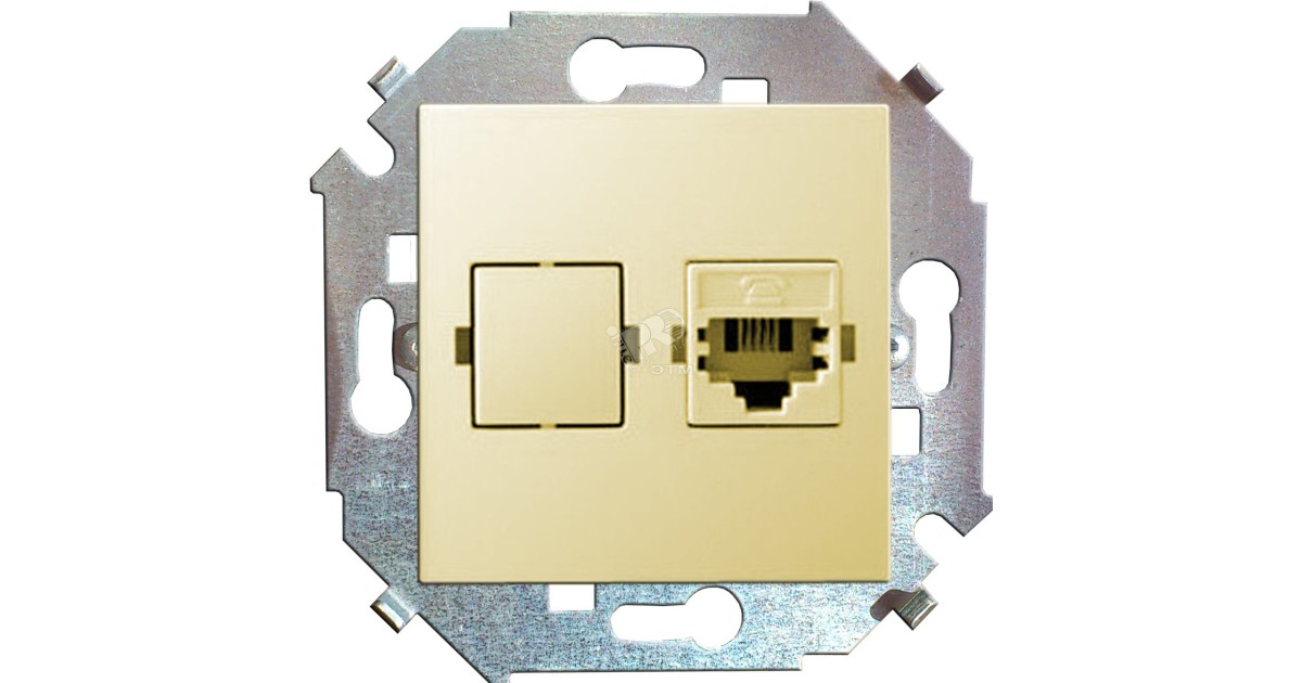 Купить Розетка компьютерная СП 15 RJ45 кат.5E Systimax механизм сл. кость 1591598-031 Simon оптом в Москве