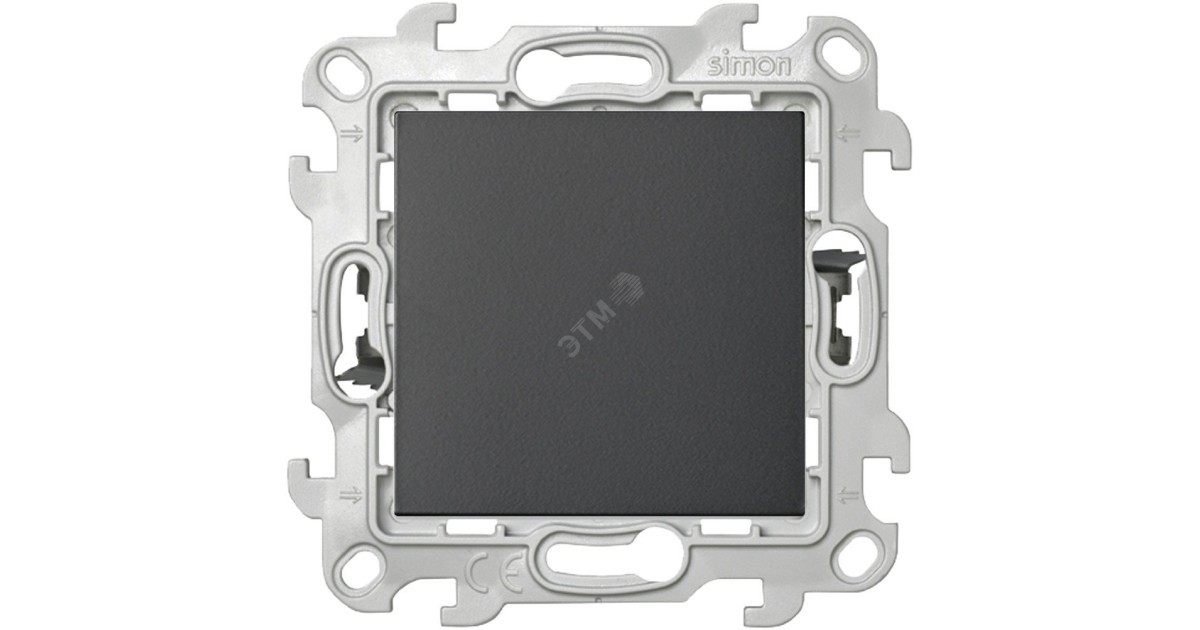 Купить Переключатель проходной 1-кл. 1п 2мод. СП 24 10А IP20 Push&Go механизм графит 2420251-038 Simon оптом в Москве
