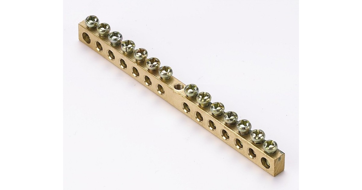 Купить Шина нулевая 14 групп/крепеж по центру 6х9мм 32003DEK DEKraft оптом в Москве