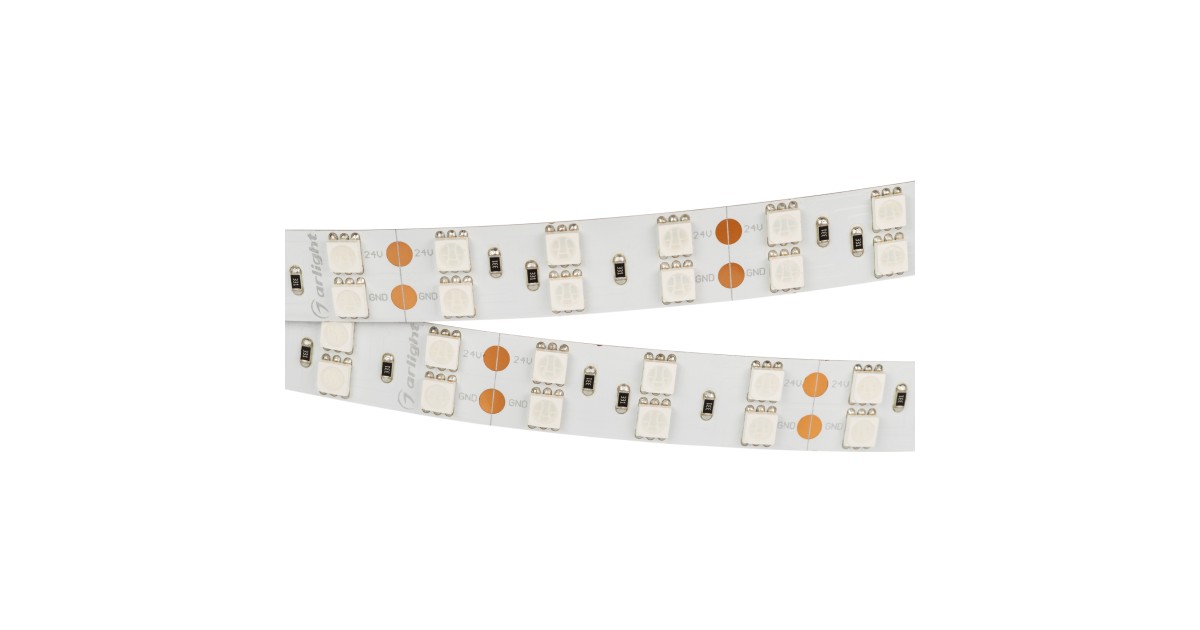 Купить Лента RT 2-5000 24V Yellow 2x2 (5060, 600 LED, LUX) 011263 Arlight оптом в Москве