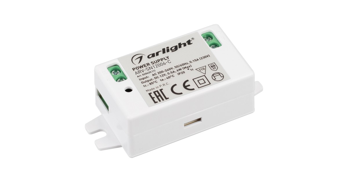 Купить Блок питания ARV-SN12006-C (12V, 0.5A, 6W) 020425(1) Arlight оптом в Москве