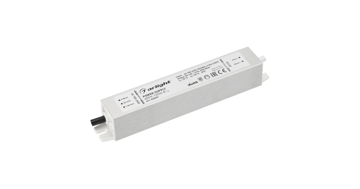Купить Блок питания ARPV-12020-B (12V, 1.7A, 20W) 020847 Arlight оптом в Москве