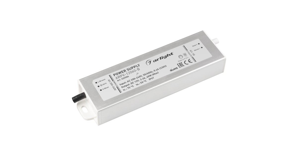Купить Блок питания ARPV-12040-B (12V, 3.3A, 40W) 020086 Arlight оптом в Москве