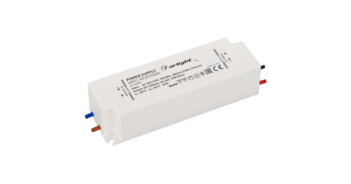 Купить Блок питания ARPJ-KE401050A (42W, 1050mA, PFC) 021901 Arlight оптом в Москве