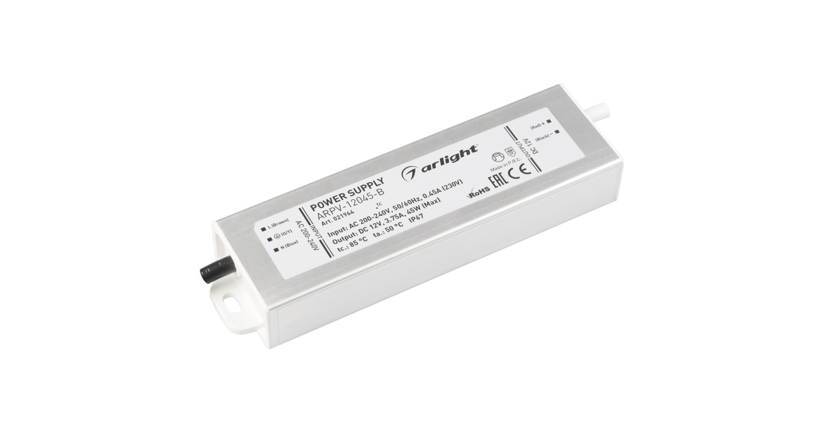 Купить Блок питания ARPV-12045-B (12V, 3.8A, 45W) 021964 Arlight оптом в Москве