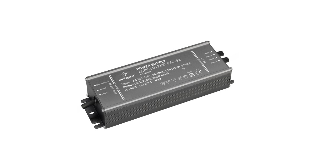 Купить Блок питания ARPV-LG12300-PFC-S2 (12V, 25.0A, 300W) 022929 Arlight оптом в Москве