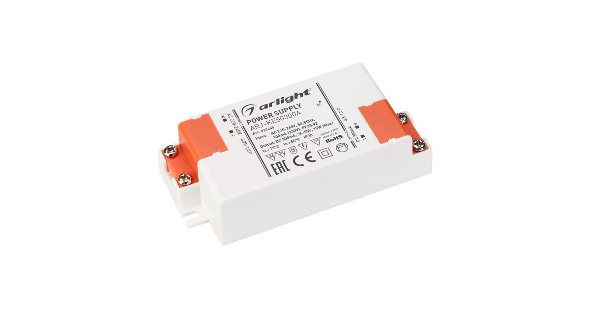 Купить Блок питания ARJ-KE50300A (15W, 300mA, PFC) 023445 Arlight оптом в Москве