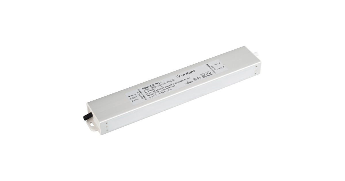 Купить Блок питания ARPV-24060-SLIM-PFC-B (24V, 2.5A, 60W) 023553(1) Arlight оптом в Москве