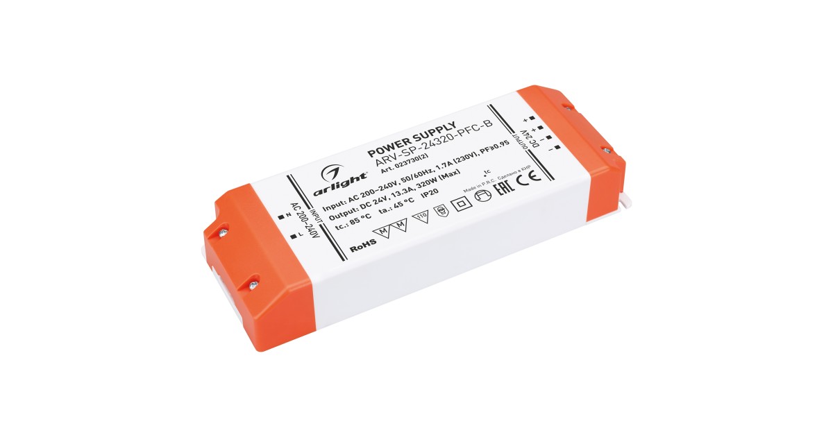 Купить Блок питания ARV-SP-24320-PFC-B (24V, 13.3A, 320W) 023730(2) Arlight оптом в Москве